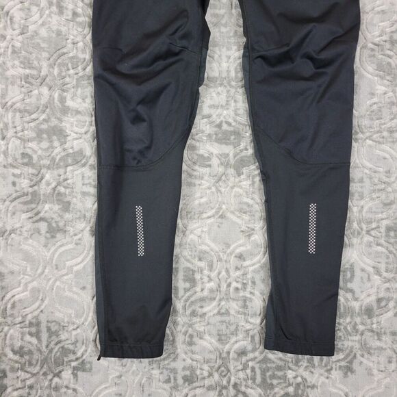Nike Shield Leggings Women’s Small Black Dri Fit Running Gym Zip Ankle Athletic - Picture 3 of 15